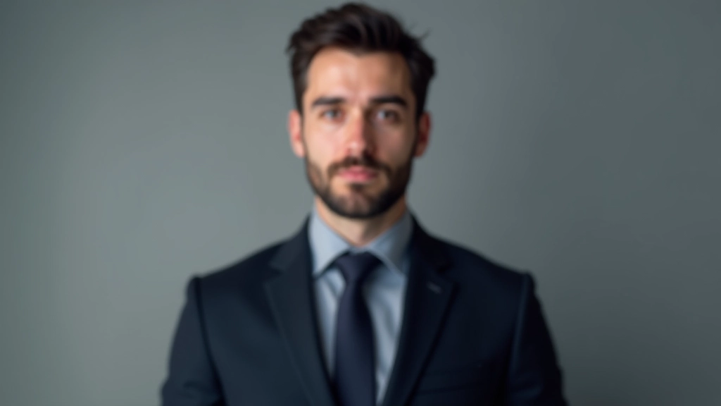 Experto en seguridad bancaria online, retrato de profesional en estudio