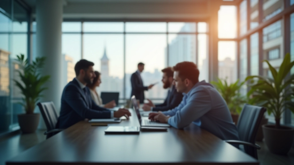 Oficina moderna de FinanzaSegura España con equipo trabajando en finanzas